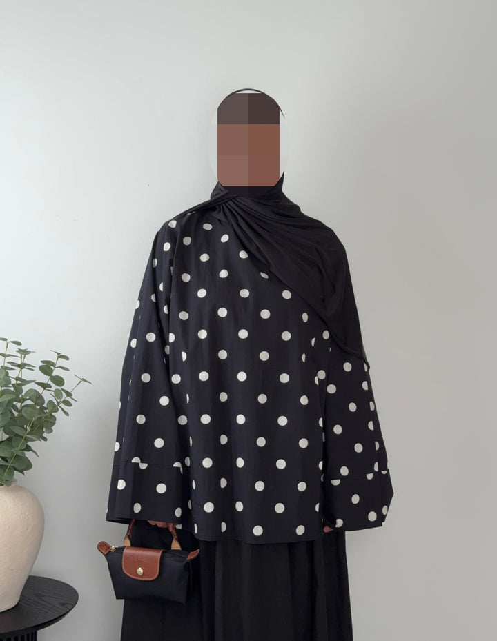 Modest Oversized Long Sleeve Blouse – 100% Cotton – Lightweight, Breathable &amp; Comfortable