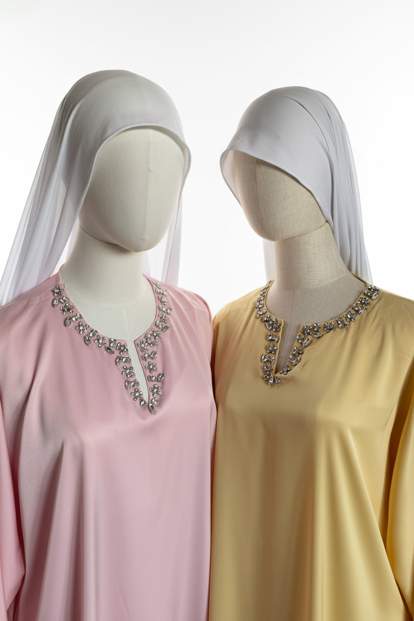 Pink Elegant Abaya - Abaya ALYA Dress - Modest Pink Abaya