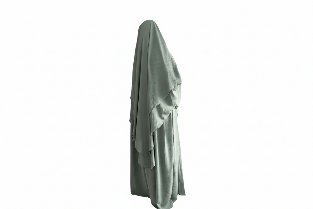 Watergreen Abaya & Khimar Set - ASSIYA Abaya Khimar