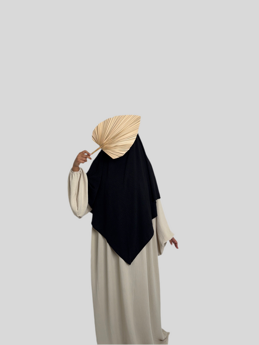 Black Crepe Khimar