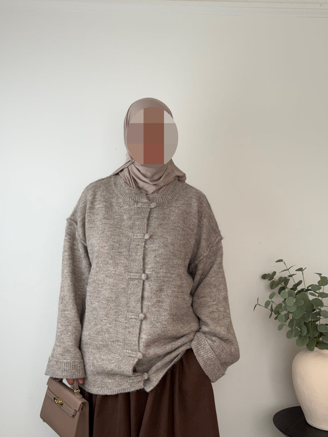 Asian-Inspired Knit Cardigan