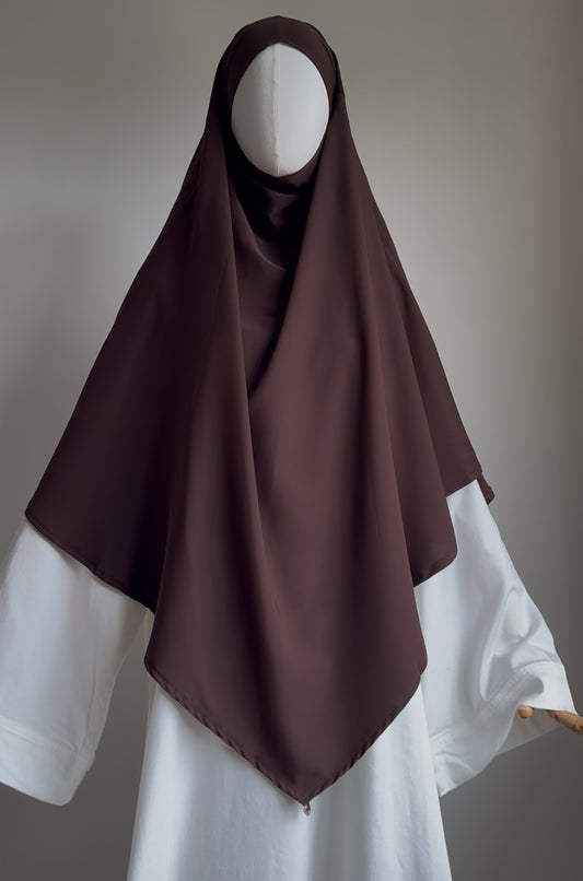 Dark brown Medina Silk Khimar