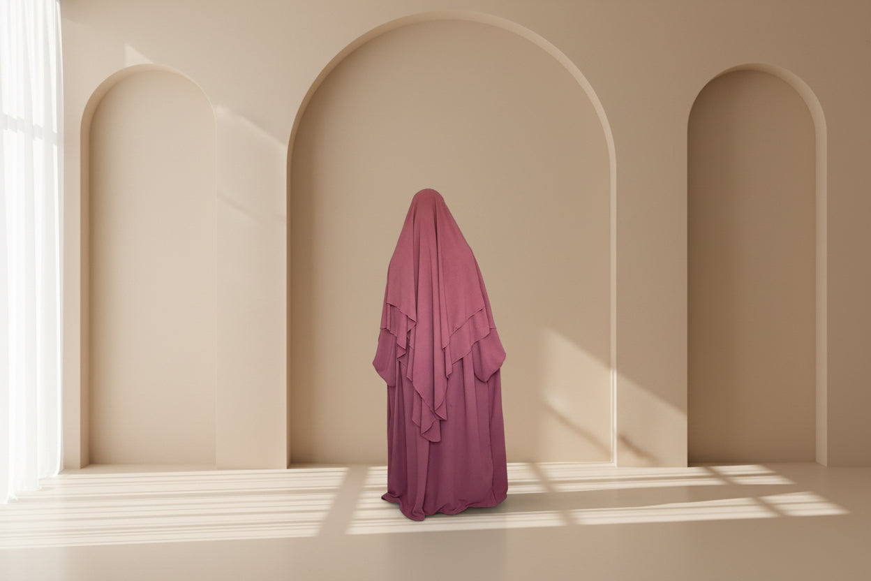 Pink blush Abaya & Khimar Set ASSIYA