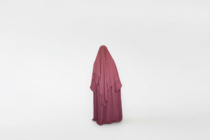 Pink blush Abaya &amp; Khimar Set ASSIYA