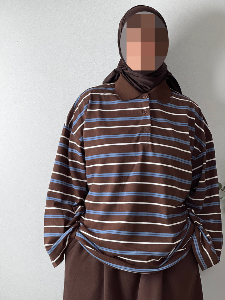 The Essential Modest striped Polo