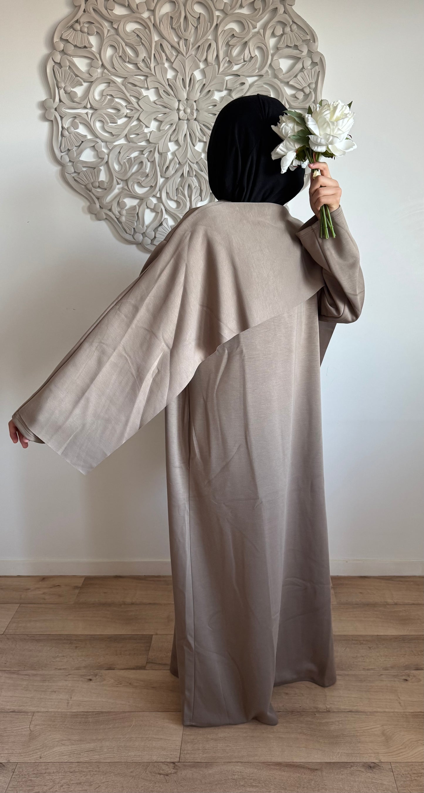 Abaya Cape winter Taupe