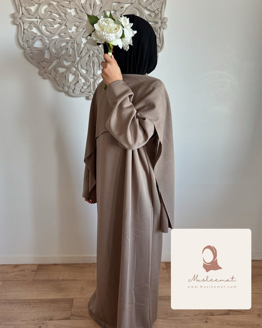 Abaya Cape winter Taupe