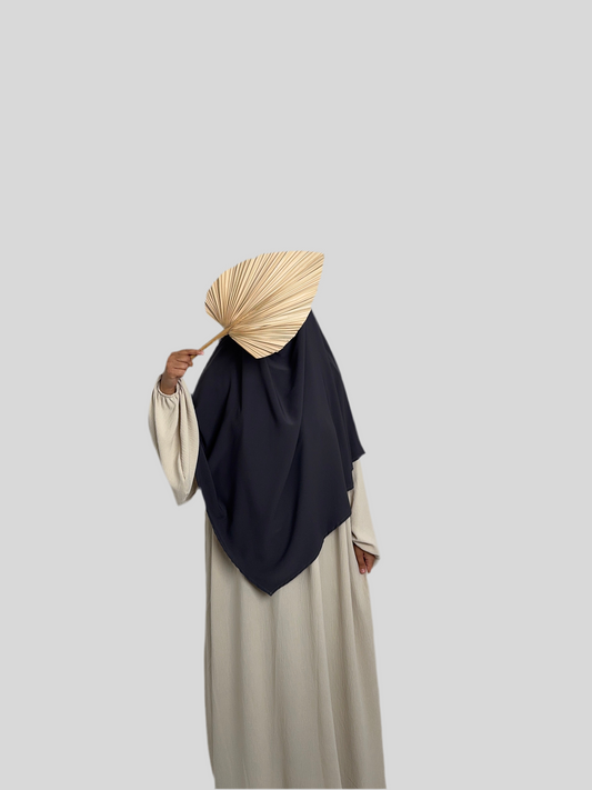 Dark grey Medina Silk Khimar