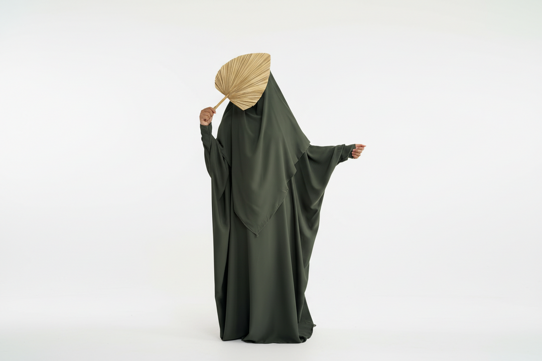 Abaya Khimar Set – Medina Silk Abaya – Silk Khimar Set