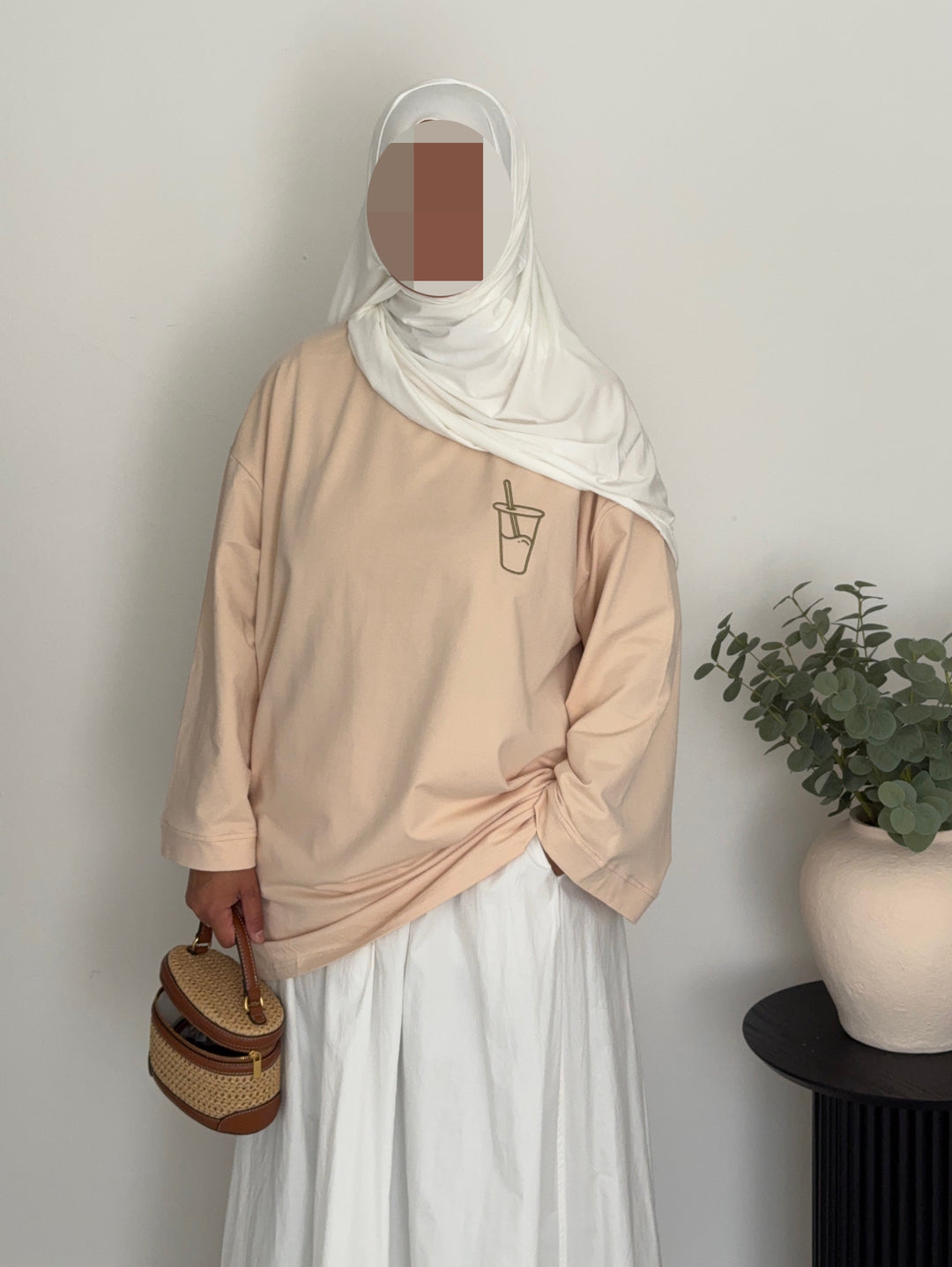 « Le Matcha » Oversized Long Sleeve T-Shirt | Modest Fashion