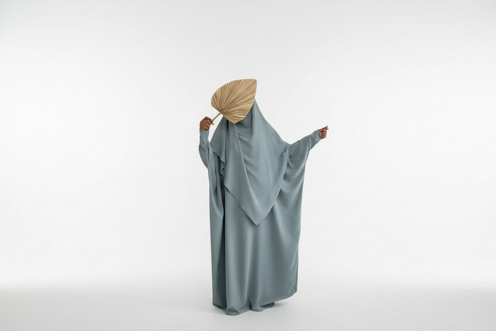 Abaya and Khimar Set - Medina Silk Abaya - Modest Silk Outfit
