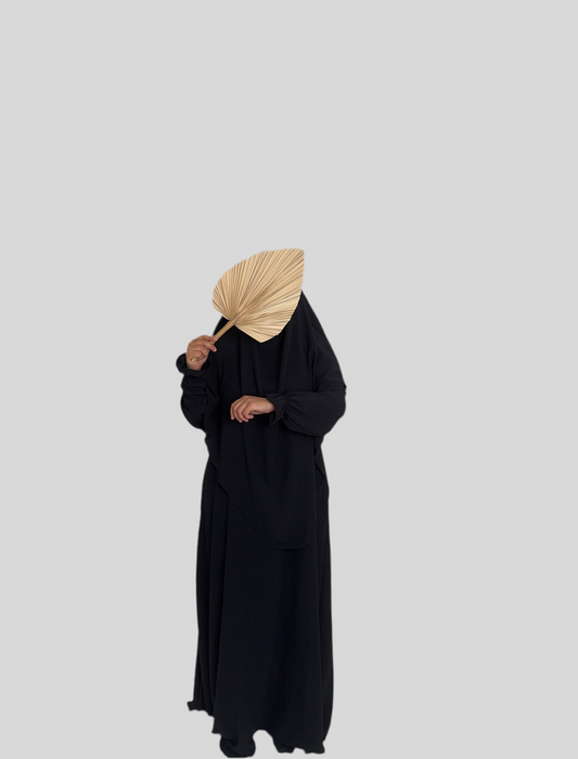 Black Abaya & Khimar Set Mariya