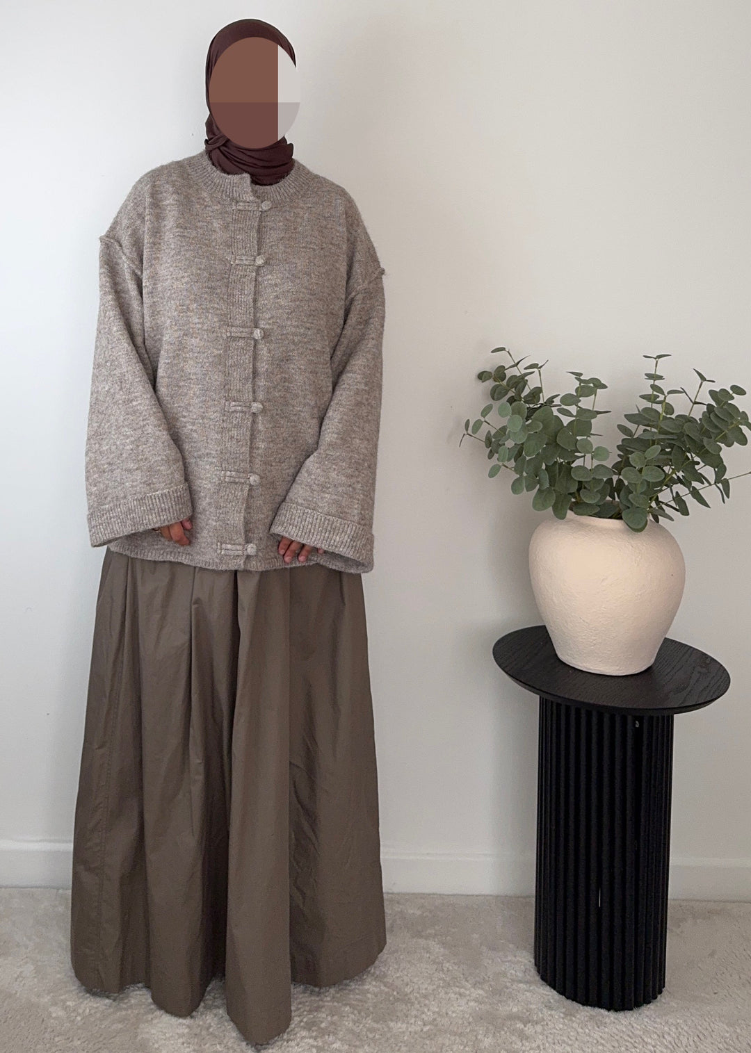 Asian-Inspired Knit Cardigan