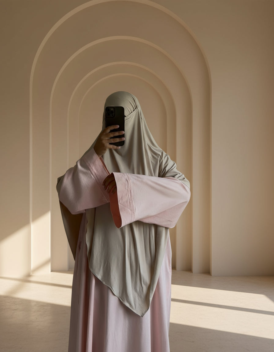 Pink Abaya Jasminah - Modest Pink Abaya - Elegant Abaya Dress