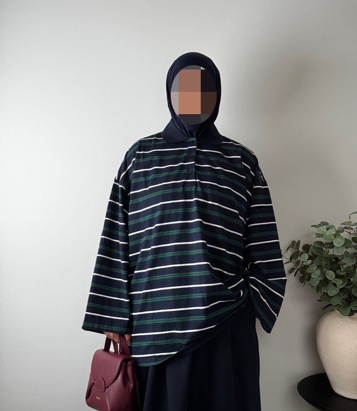 The Essential Modest striped Polo