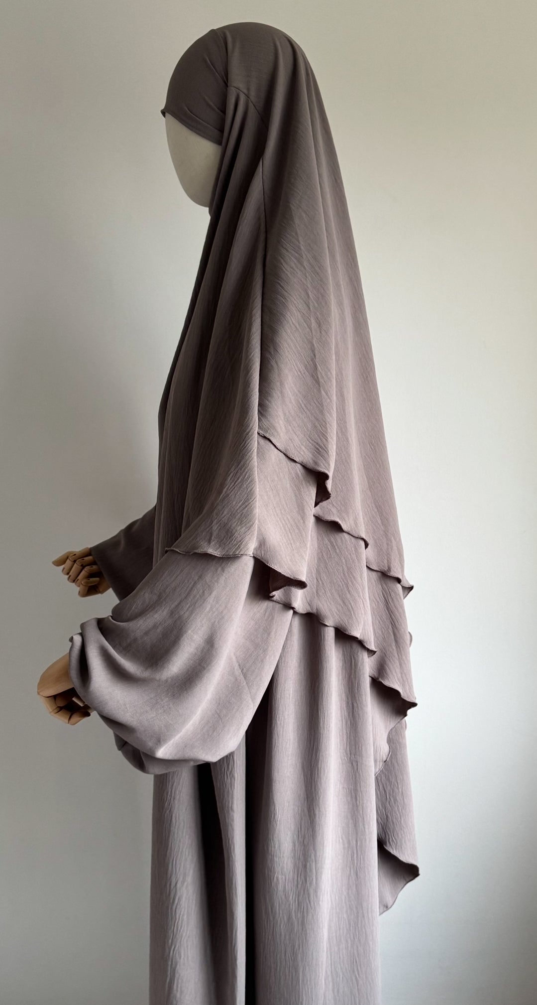 Taupe Abaya & Khimar Set ASSIYA