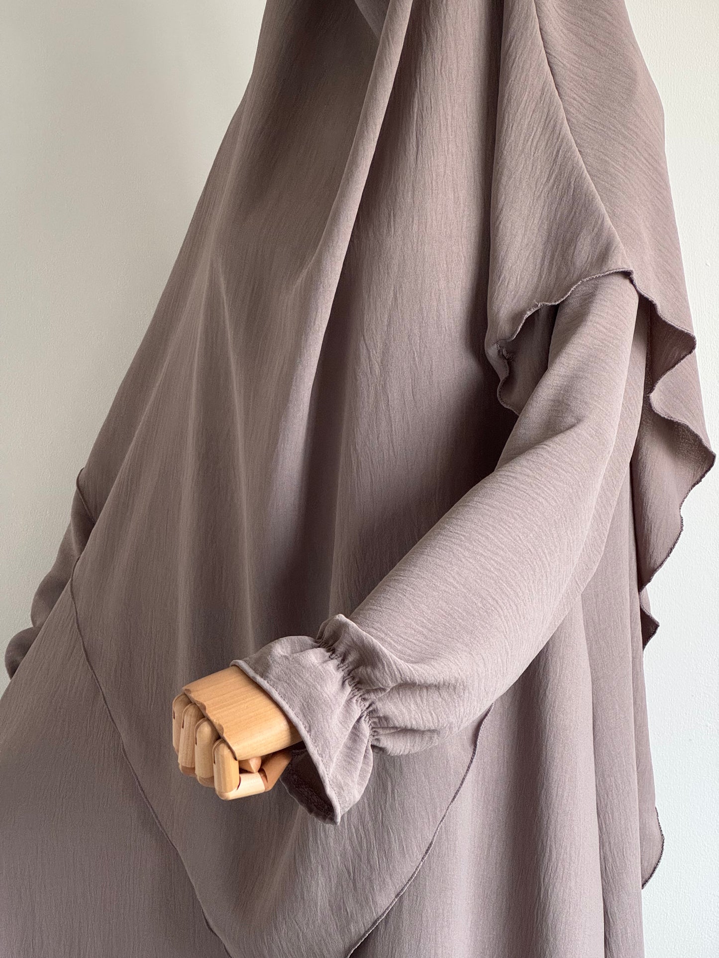 Taupe Abaya & Khimar Set Mariya