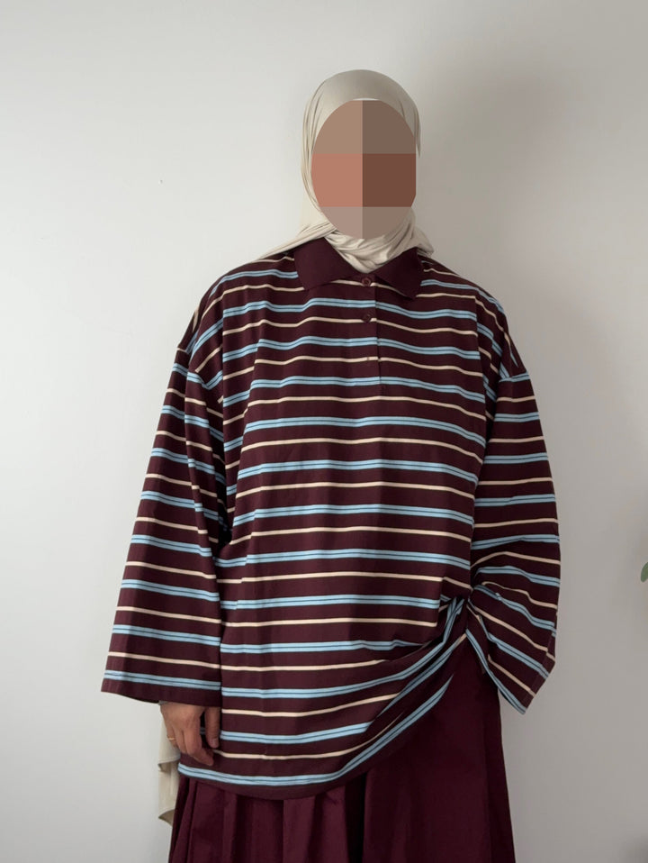 The Essential Modest striped Polo