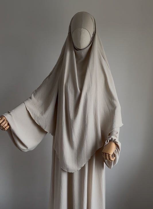 Cream Abaya & Khimar Set ASSIYA