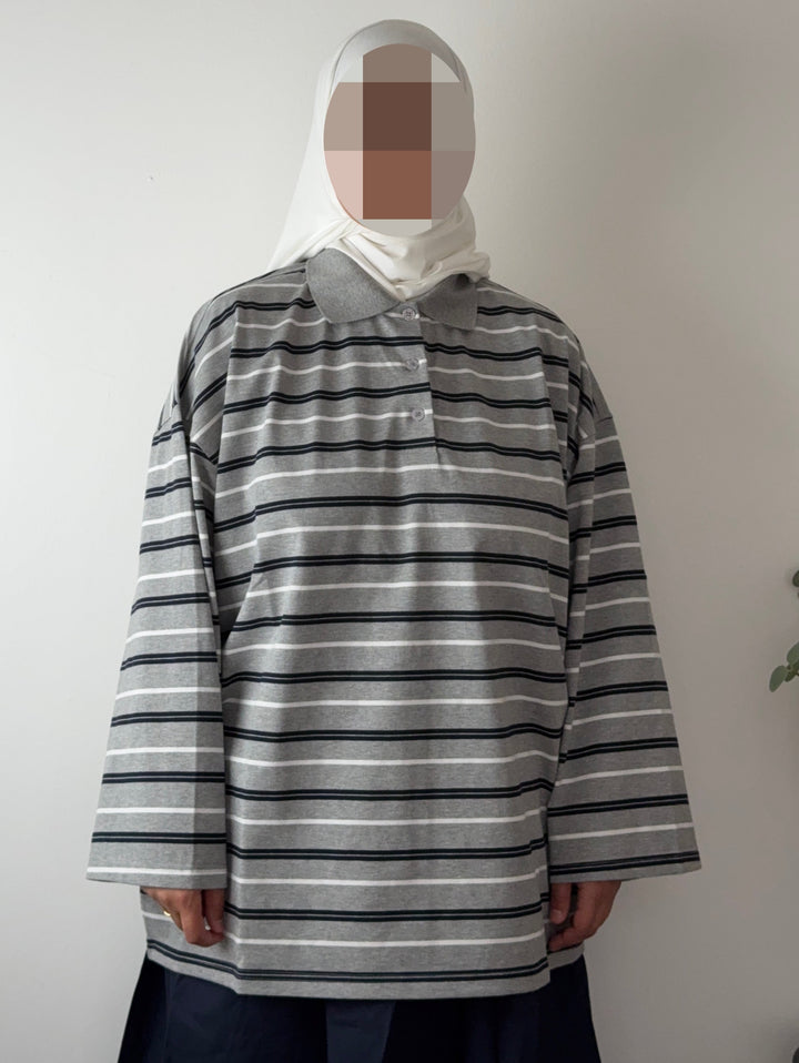 The Essential Modest striped Polo
