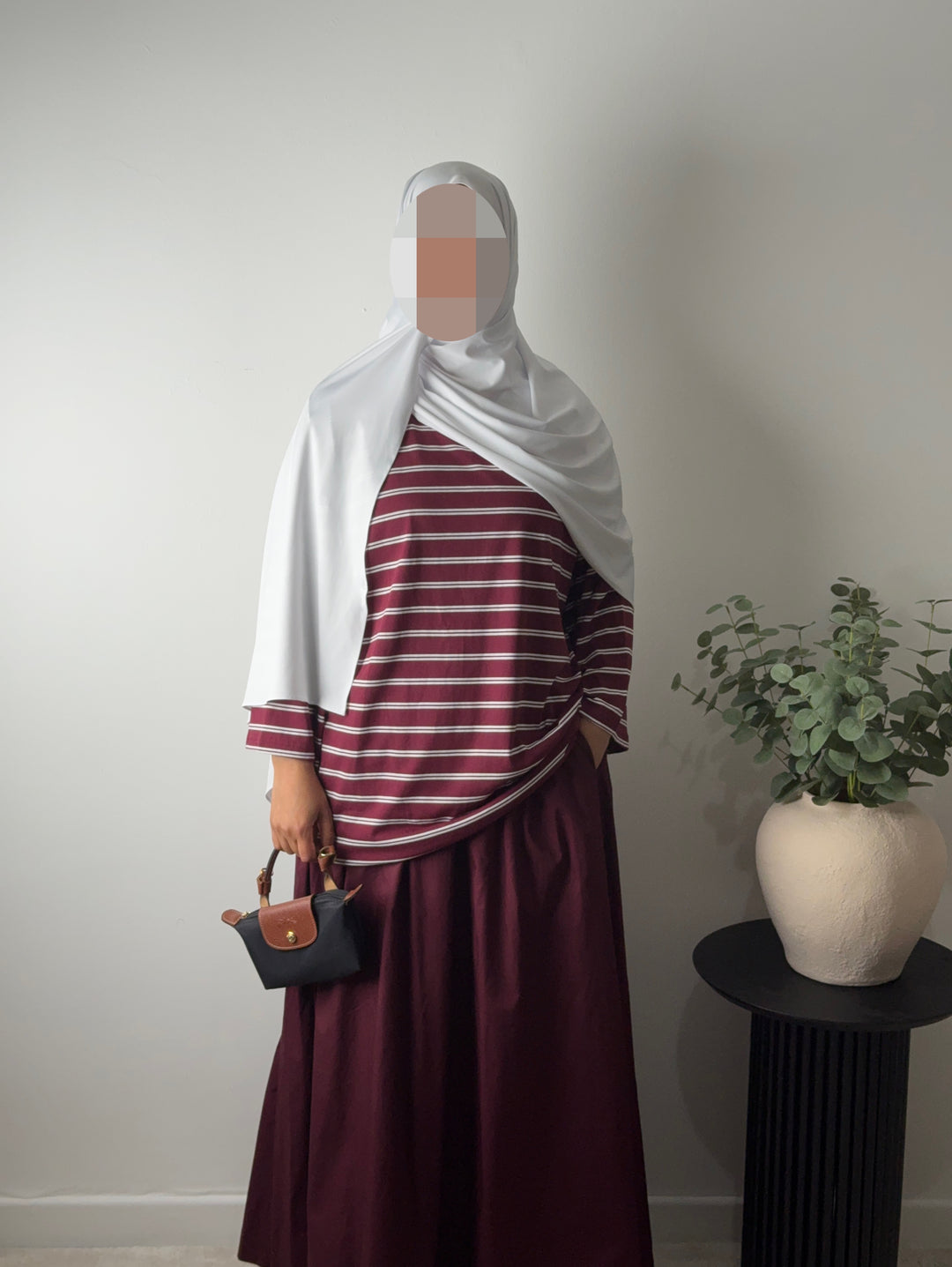 Oversized Stripe Cotton Top- 3/4 sleeves