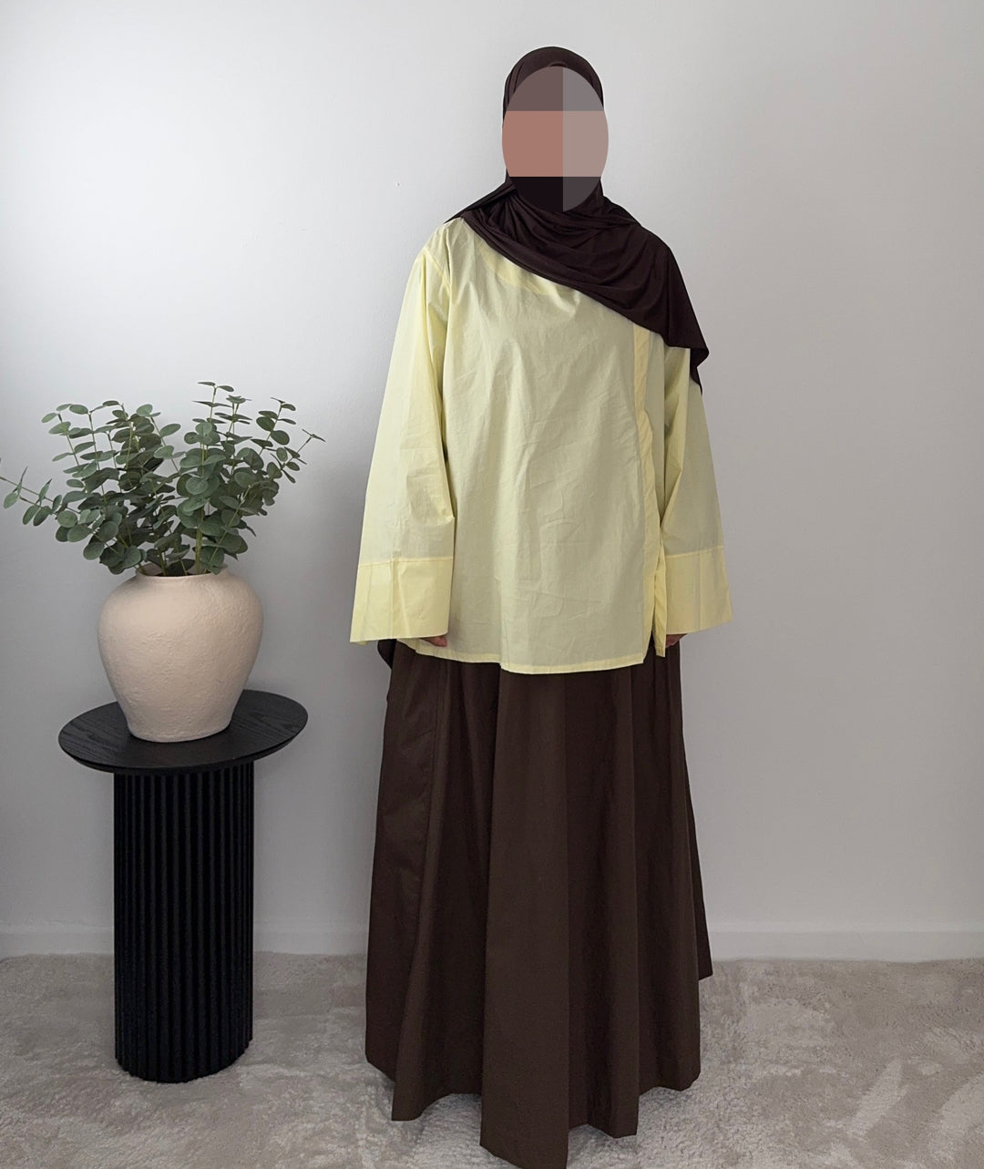 Modest Oversized Long Sleeve Blouse – 100% Cotton – Lightweight, Breathable &amp; Comfortable