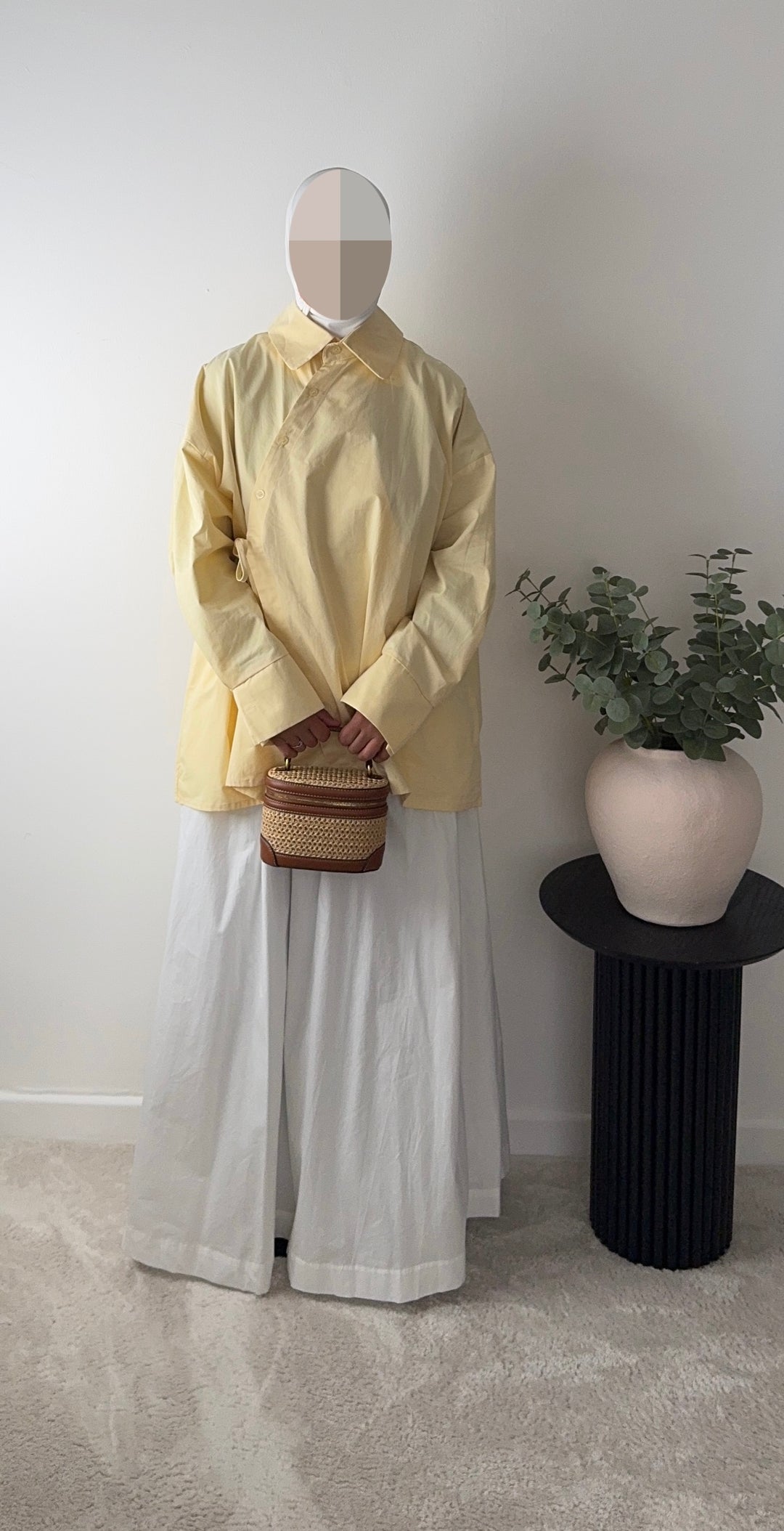 100% Cotton Asymmetrical Oversized Shirt – Modern Elegance