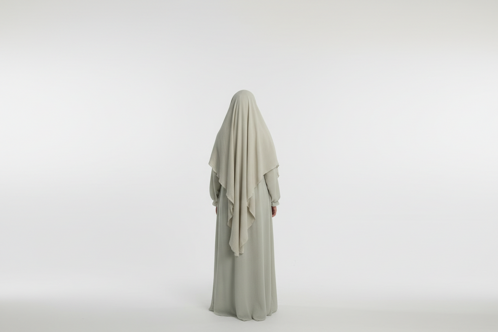 Cream Abaya & Khimar Set - Mariya Abaya Khimar 