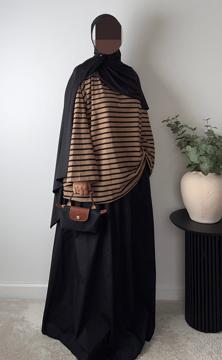 Premium 100% Cotton Oversized Breton Stripe T-Shirt