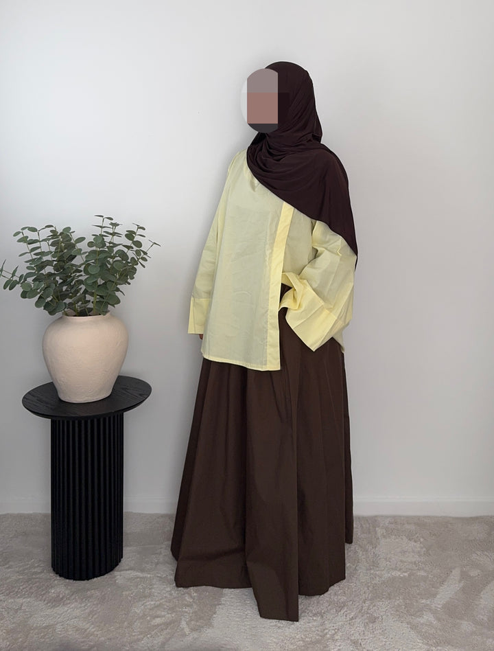 Modest Oversized Long Sleeve Blouse – 100% Cotton – Lightweight, Breathable &amp; Comfortable