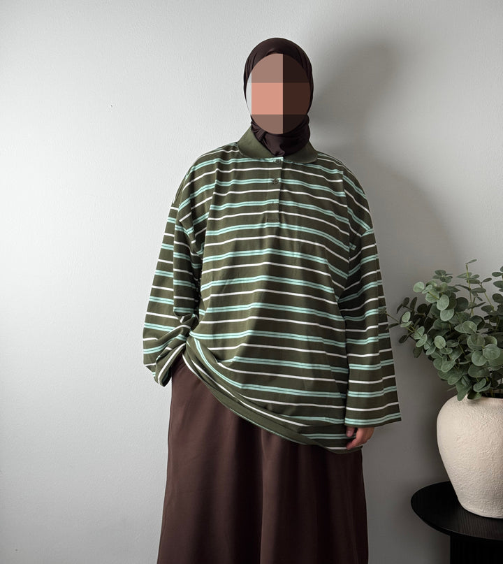 The Essential Modest striped Polo