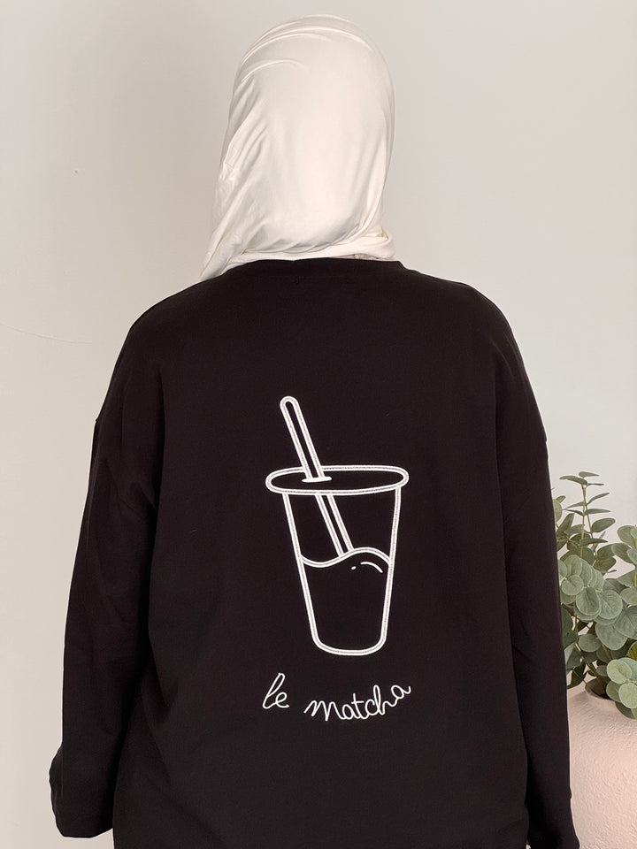 « Le Matcha » Oversized Long Sleeve T-Shirt | Modest Fashion