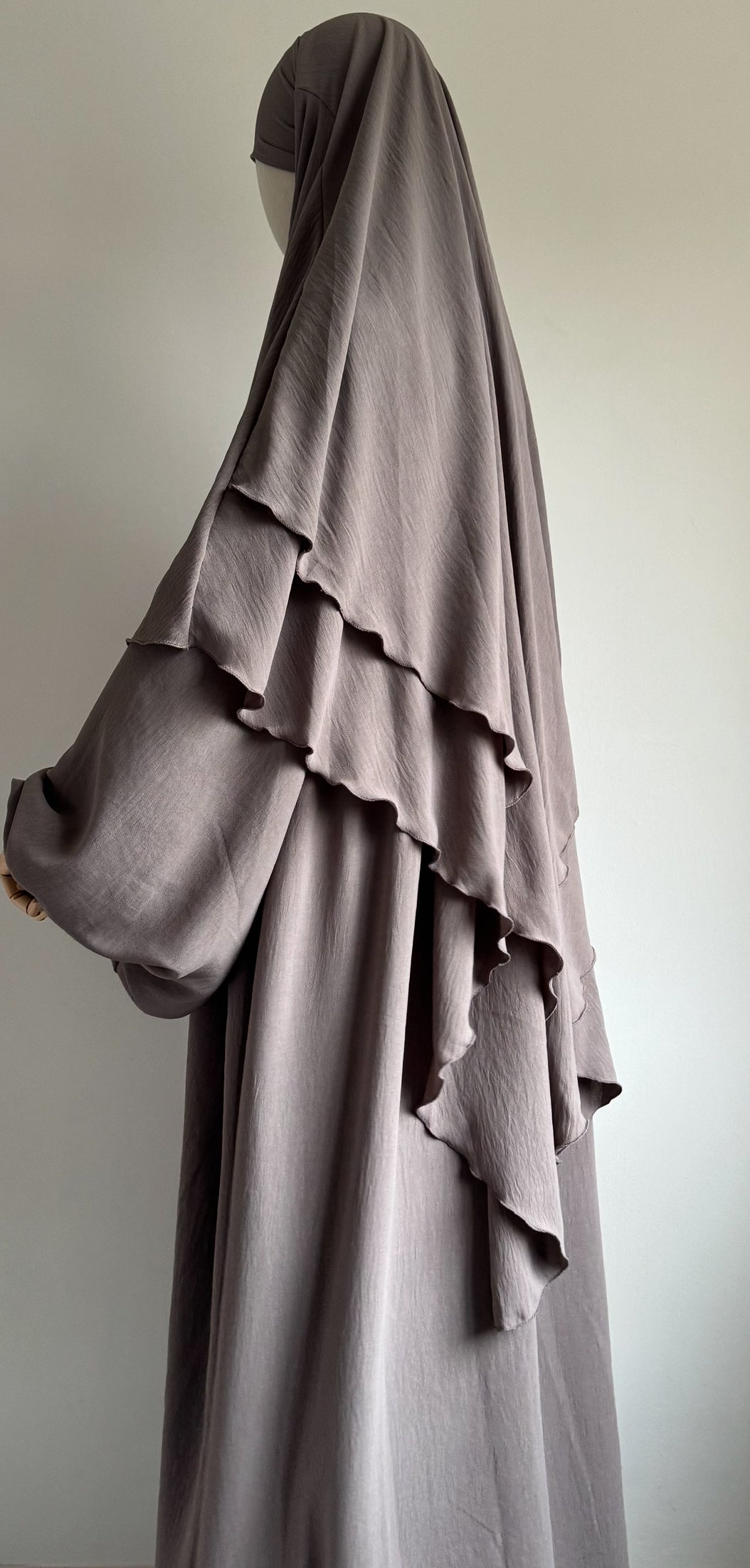 Taupe Abaya & Khimar Set ASSIYA