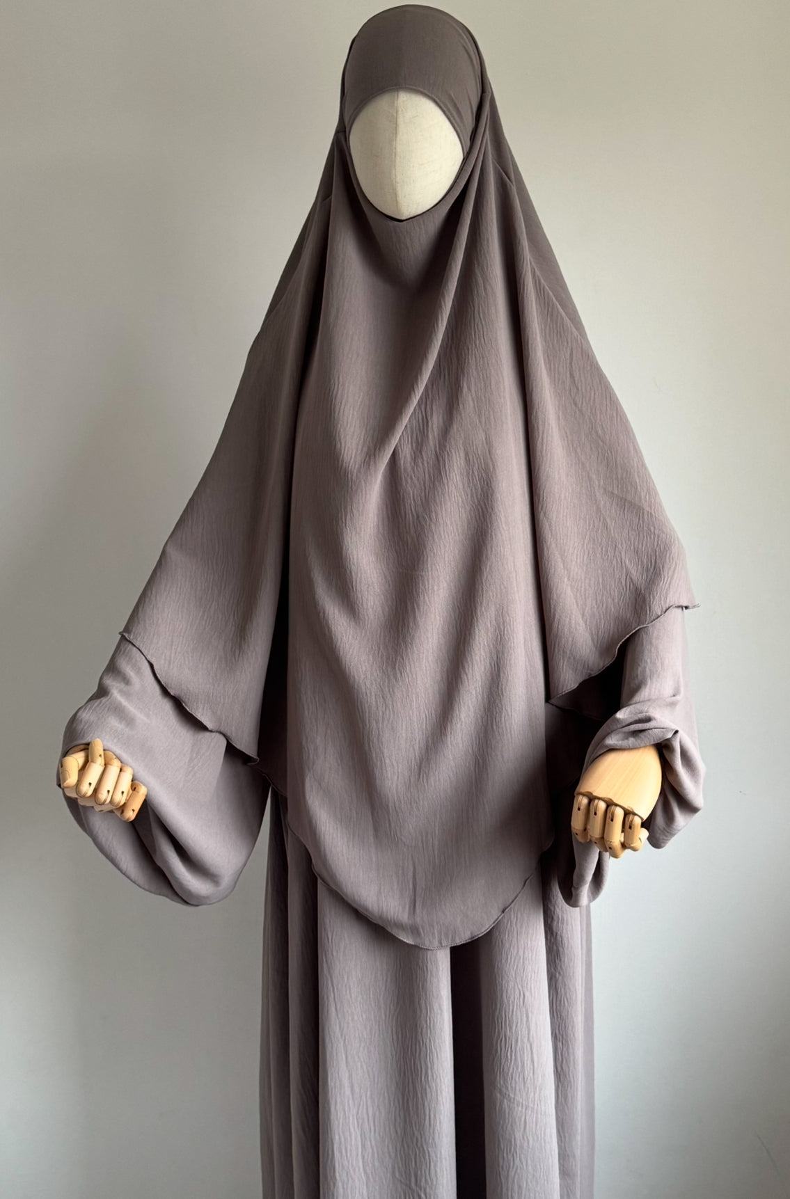 Taupe Abaya & Khimar Set ASSIYA