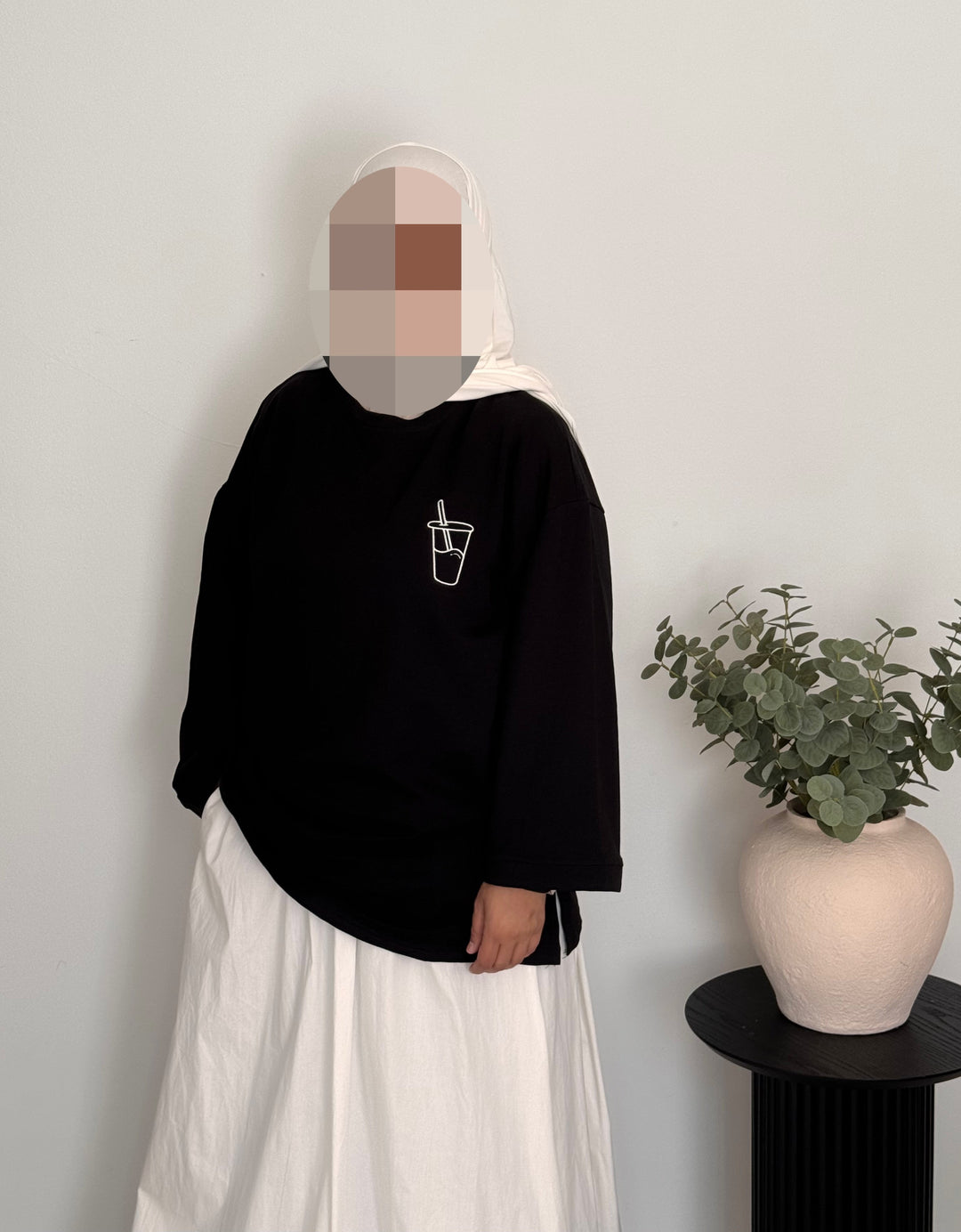 « Le Matcha » Oversized Long Sleeve T-Shirt | Modest Fashion
