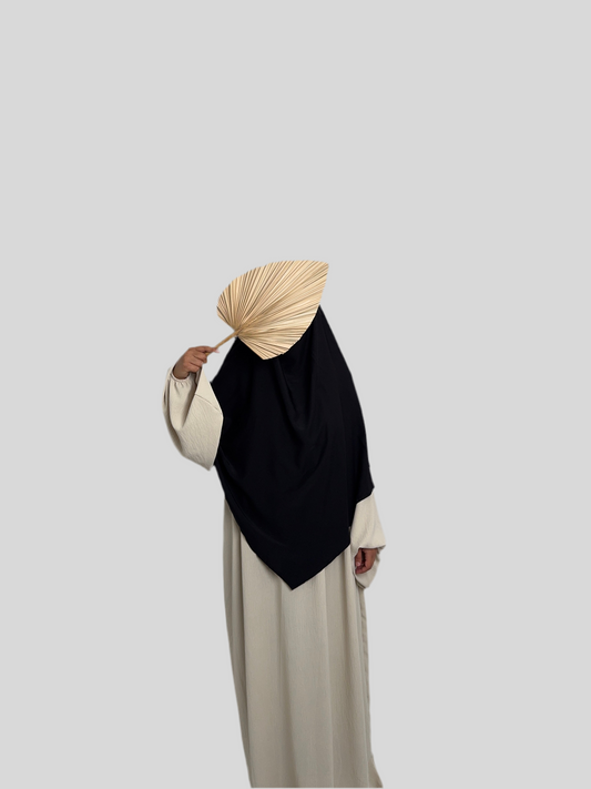 Black Medina Silk Khimar