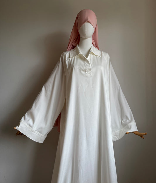 White abaya Jasminah