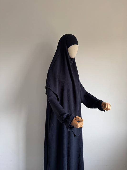 Navy Abaya & Khimar Set Mariya