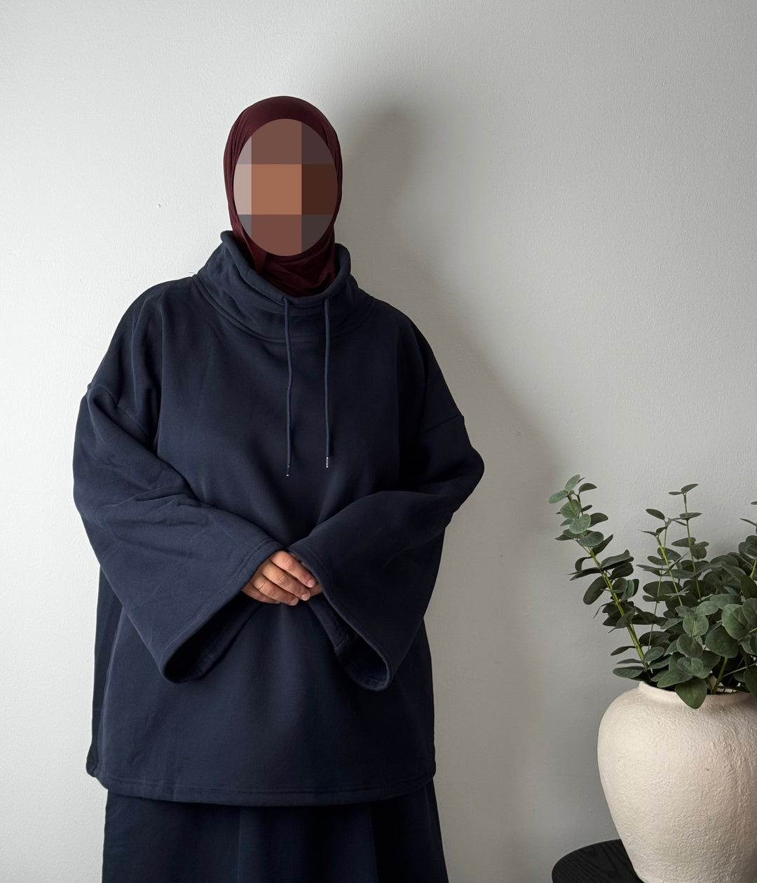 Women’s Oversized Fleece High Neck Top