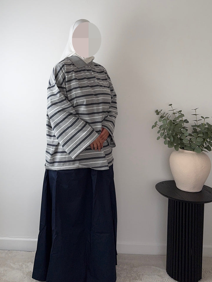 The Essential Modest striped Polo