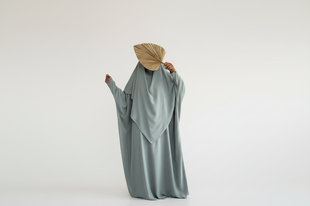 Abaya and Khimar Set - Medina Silk Abaya - Modest Silk Outfit