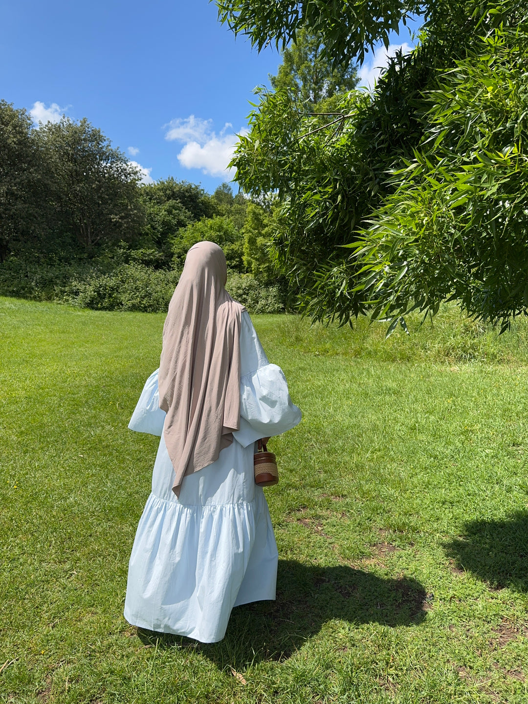 Modest Flowy Cotton Maxi Dress