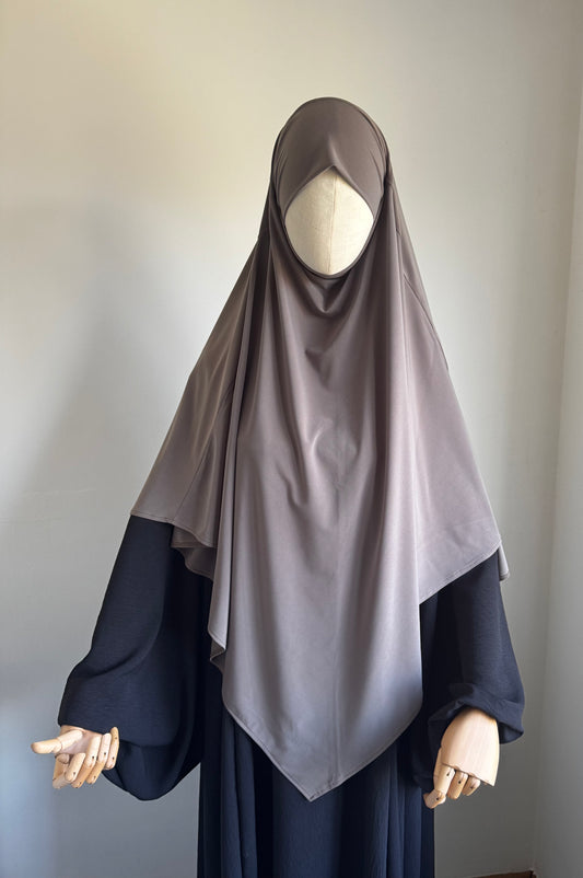 Regular Taupe Premium Jersey Khimar