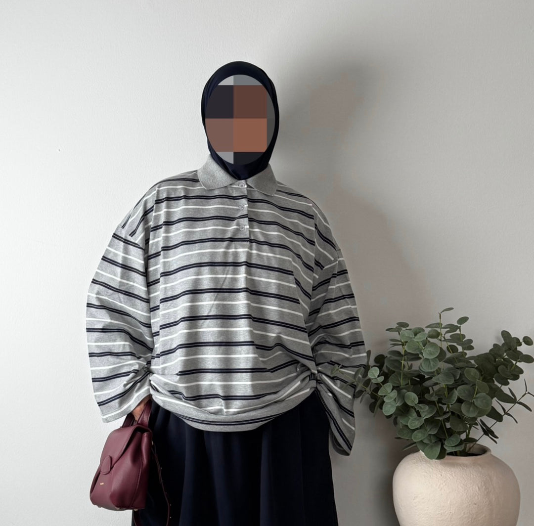 The Essential Modest striped Polo