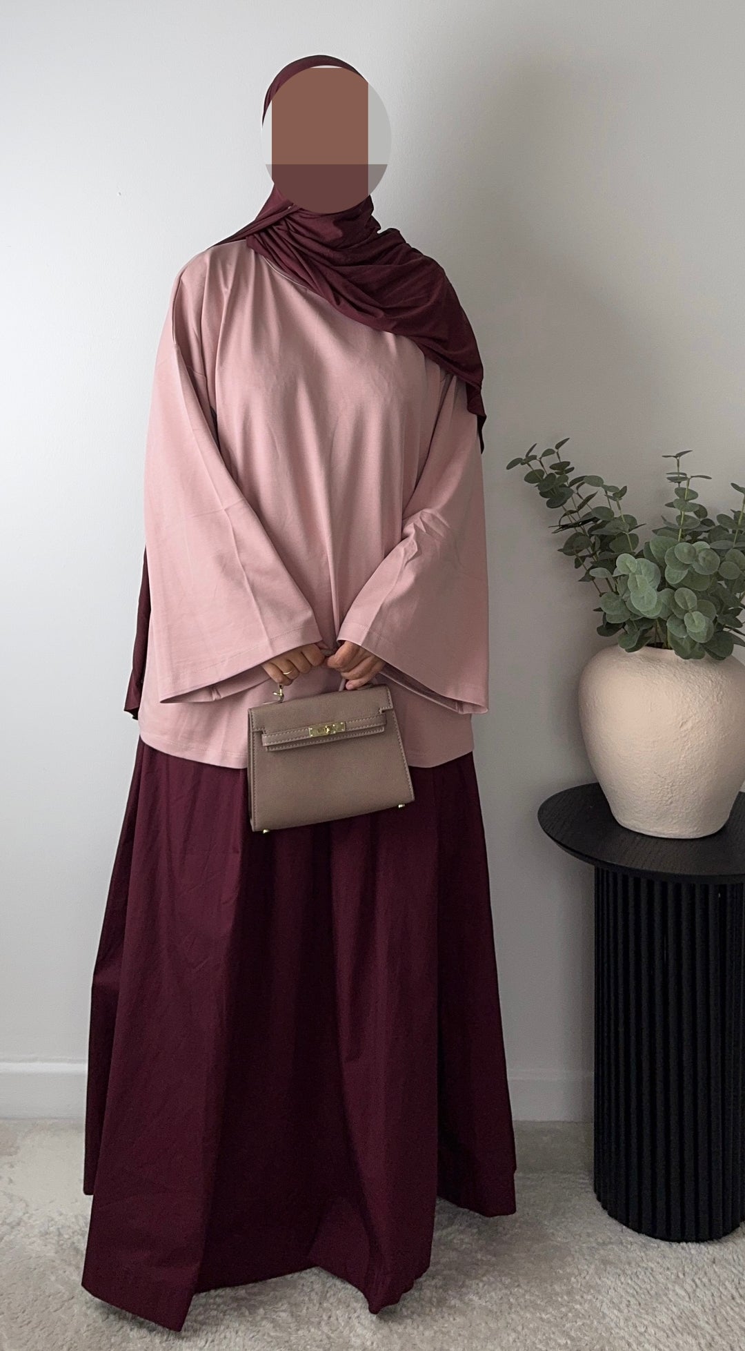 Oversized Basic Cotton Stretch Top | Relaxed Fit Minimalist Everyday Essential (UK 14–20)