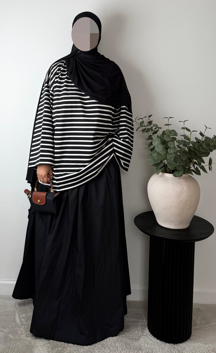 Premium 100% Cotton Oversized Breton Stripe T-Shirt