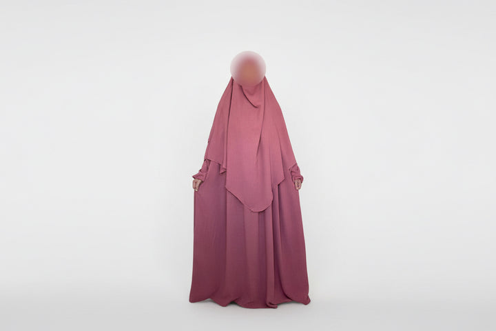 Pink blush Abaya &amp; Khimar Set ASSIYA
