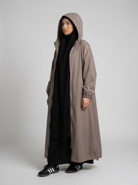 Taupe Raincoat Abaya